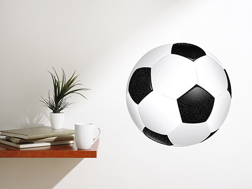 Fotbalový míč samolepky na zeď, Fotbalový míč nálepky na zeď, Fotbalový míč dekorace na zeď, Fotbalový míč samolepící nálepky na zeď
