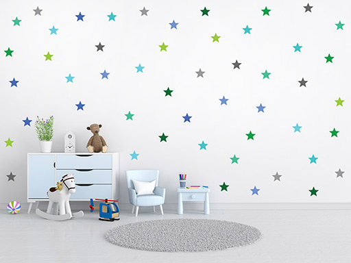 Hvězdy pro kluky samolepky na zeď, Hvězdy pro kluky nálepky na zeď, Hvězdičky pro kluky dekorace na zeď, Hvězdičky pro kluky samolepící nálepky na zeď