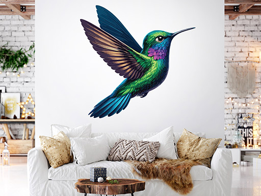 Kolibřík samolepka na zeď, Kolibřík nálepky na zeď, Kolibřík dekorace na stěnu, Kolibřík samolepící dekor na stěny, Kolibřík samolepící tapety na zeď