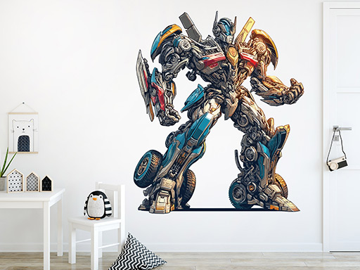 Robot Transformer samolepka na zeď, Robot Transformer nálepky na zeď, Robot Transformer dekorace na stěnu, Robot Transformer samolepící dekor na stěny, Robot Transformer samolepící tapety na zeď