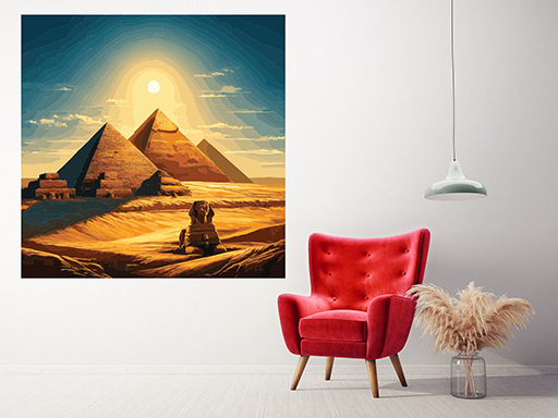 Egyptské pyramidy samolepky na zeď, Egyptské pyramidy nálepky na stěnu, Egyptská pyramida samolepky na zeď