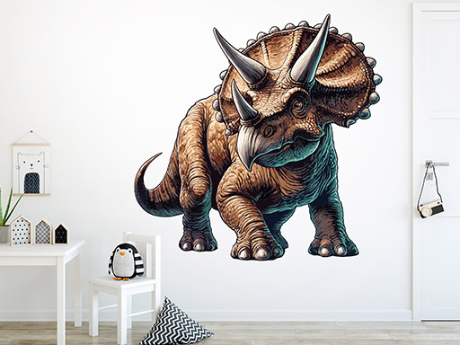 Triceratops samolepky na zeď, Triceratops nálepky na stěnu, Triceratops dekorace na zeď, Triceratops samolepky na zeď, Triceratops nálepka na stěnu