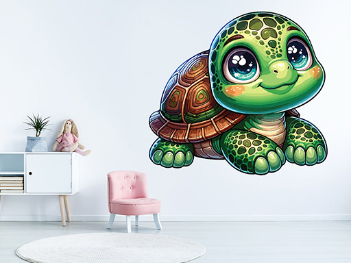 Želvák samolepka na zeď, Želvák nálepky na zeď, Želvák dekorace na stěnu, Želvák samolepící dekor na stěny, Želvák samolepící tapety na zeď
